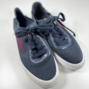Tommy Hilfiger 6.5 Navy Blue Call Out Tennis Shoes